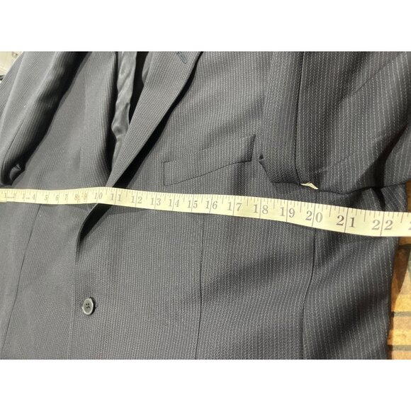 DKNY Mens Pinstripe Wool Blazer 2-Button Lining Bloomingdales DH18 - Picture 6 of 11
